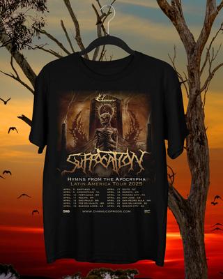 New Popular SUFFOCATION Tour 2025 Gift For Fans S To 5XL Black T-shirt