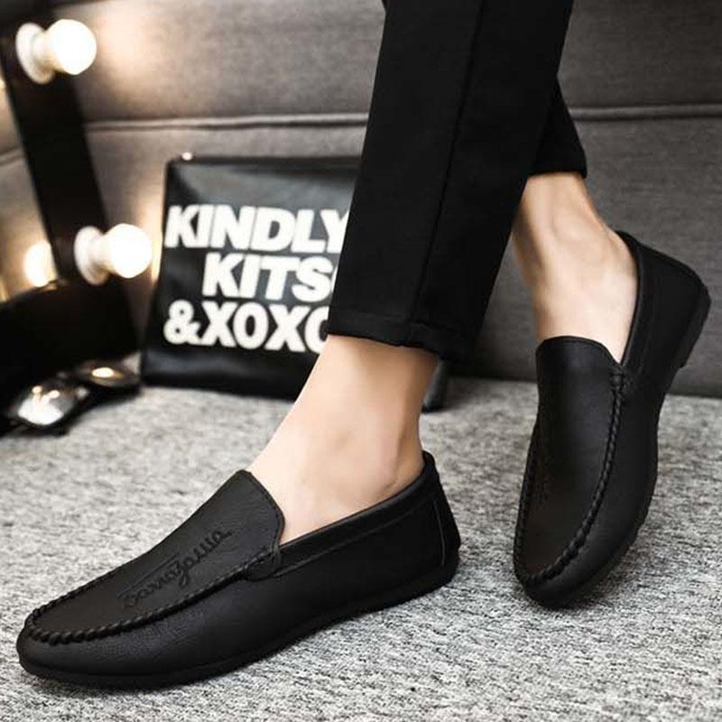 Large Size Casual Shoes Leather Shoes Men Outdoor Non-slip Driving Shoes