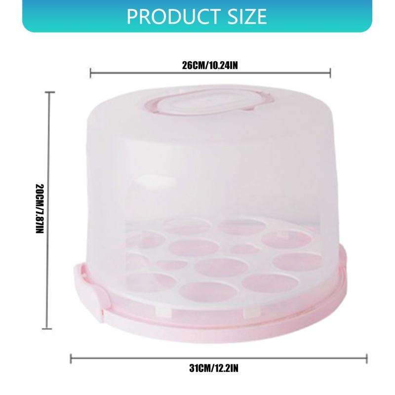 Tall Cake Box with Clear Cover and Nonslip Designs for Holding Layers Desserts Safely During Event Crafted of ABS