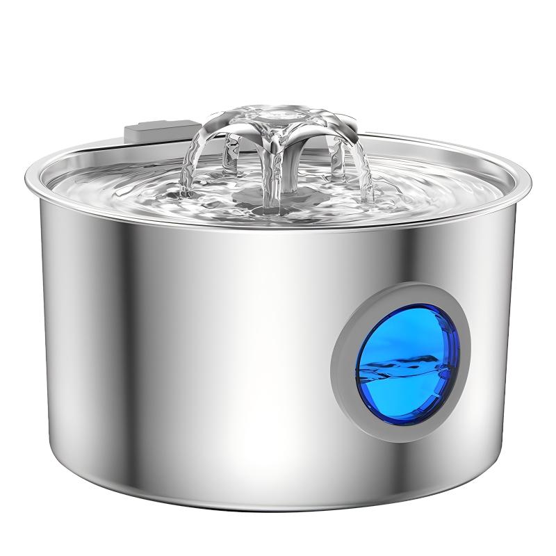 Wholesale 2.2L/2.8L/3.2L/4L Automatic Cat Water Fountain Stainless Steel Dog Dispenser for Cats Water Drinker with Filter