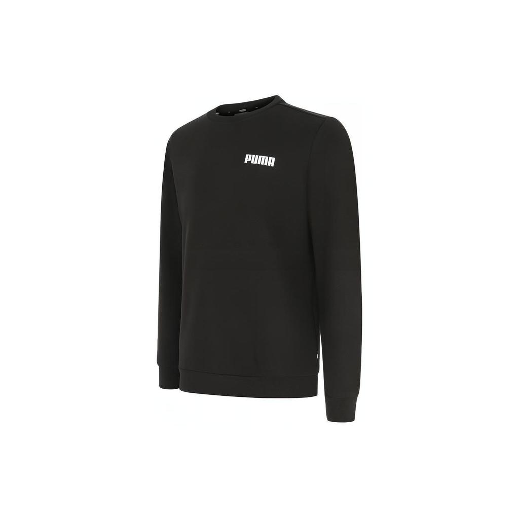 Puma Essentials Crew Sweatshirt With Logo Print Men Sweatshirts Black 847460-01