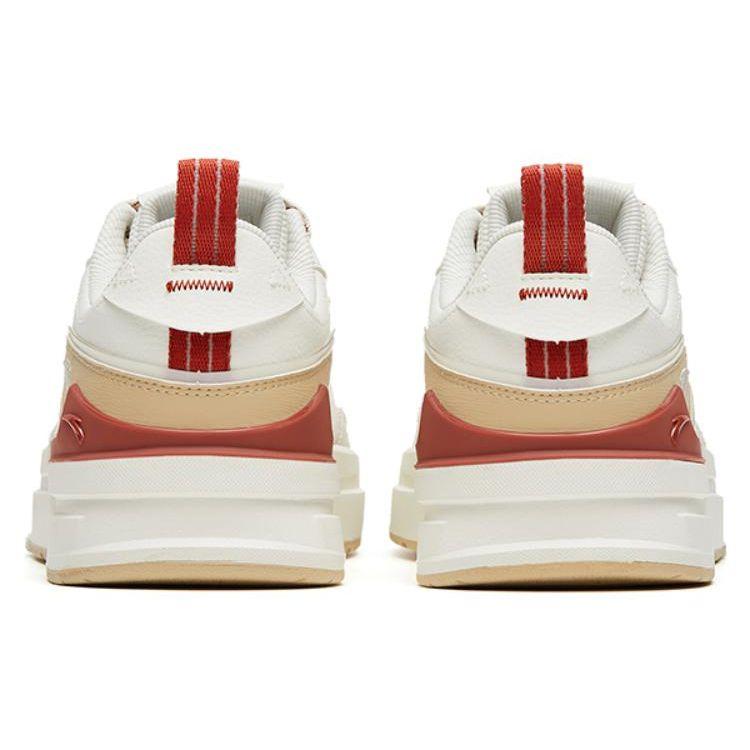 Anta Aotu Non-Slip Wear-Resistant Breathable Low-Top Skate Shoes Men Skate Shoes White Brown 912328076-3