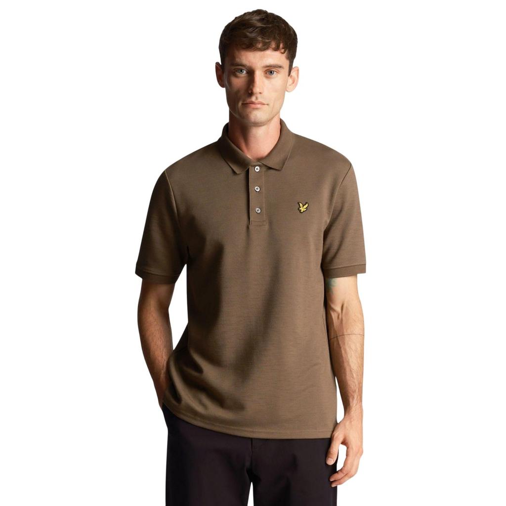 Lyle & Scott Mens Slub Chunky Polo Shirt