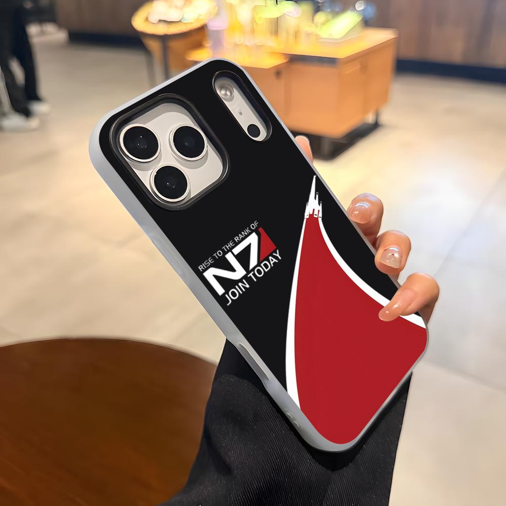 

Чехол для телефона N7 Mass Effect для iPhone 17 Air 16 E 15 14 Plus 13 12 11 Pro Max Желейный 2-в-1 Защитный чехол iPhone17