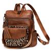 Winter European and American Retro Versatile Backpack for Women with High-end Double Color-blocking Tassel Backpack