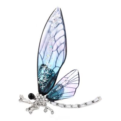 Emaille Transparent Farbe Flügel Zirkon Libelle Brosche Für Frauen Bankett Kleidung Pin Zubehör Corsage Ornament Geschenk