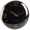 Zegar Dekoracyjny Ozdobny Ścienny Wiszący Na Ścianę Czarny Złoty 30 Cm