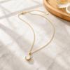 Waterproof Geometric Pendant Necklace PVD Plated Heart Pendant Necklace  For Women