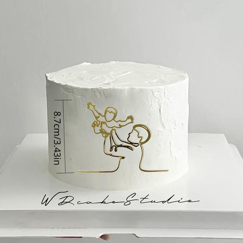Fournitures de gâteau en acrylique avec ligne d'anniversaire pour bébé, décoration de gâteau en ligne pour bébé, garniture de gâteau de bienvenue pour fête de bébé