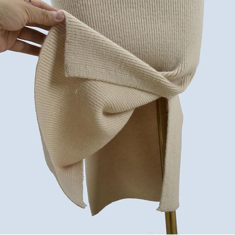 Thick Inner Wear Solid Clavicle Beauty Thin Sling Simple V Original Single Tight Backless Split Knitted Dress