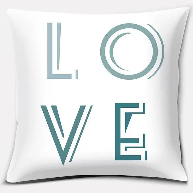 Home Office Decoration Pillow Bedroom Sofa Car Cushion Cover Blue Green Fresh Series