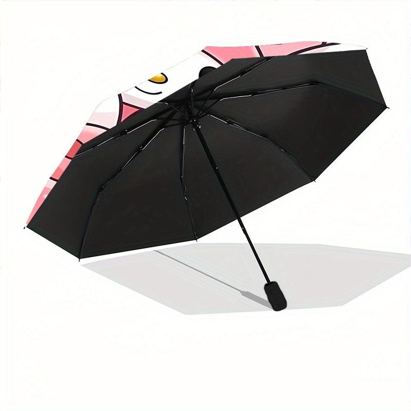 My Melody & Friends Automatic Opening and Closing Cartoon Umbrella - Small Umbrella Suitable for Various Occasions, Portable 3-Fold Small Umbrella for