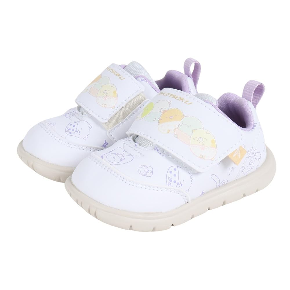 Shunsoku Sumikkogurashi Baby Foot Sizes Boys and SJB 1130 Shoes, Sneakers, Wide, Lightweight, Development, 12-15cm, Girls,