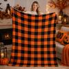 BEDELITE Halloween Throw Blanket for Decor & Gift, Orange & Black, 50"x60"