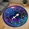 1pc Horoscope Zodiac Round Chair Mat Area Rug - Non-Slip, Floor Mat for Office, Bedroom, and Indoor Decor C1125381