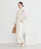 Music Casual Ribbon Ruffle Blouse for [Earth & Ecology] Women, Off-White