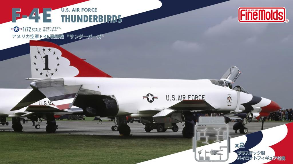 Fine Molds Aircraft Series Air Force Thunderbirds Fighter Plane Plastic Model 72941 1/72 U.S. F-4E