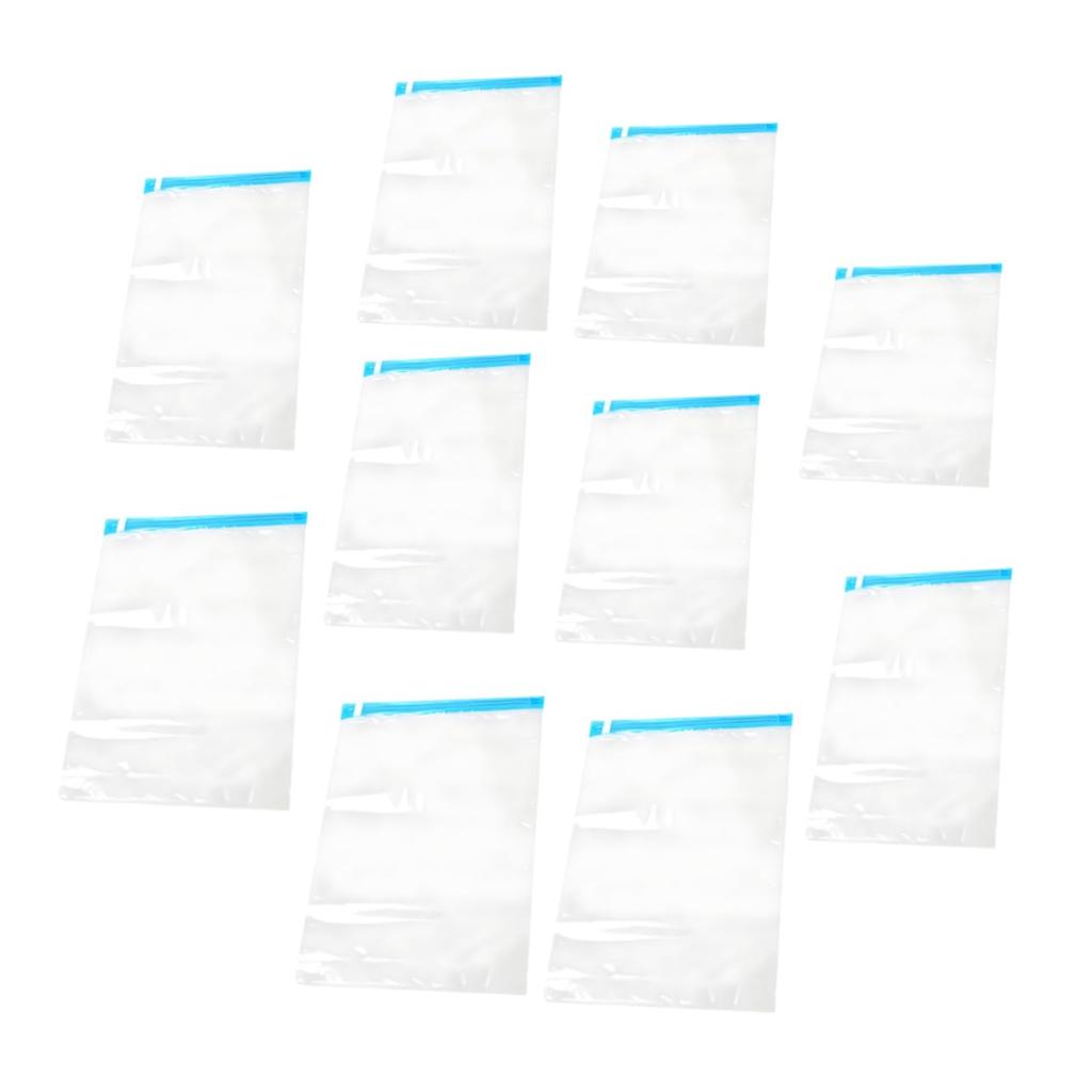 No brand item 10 pieces vacuum compression bags compressible packing cubes storage organizer travel luggage sealer space saver foldable Pe