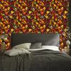 Burgundy and rust stained glass wallpaper for living room and bedroom 50x1000