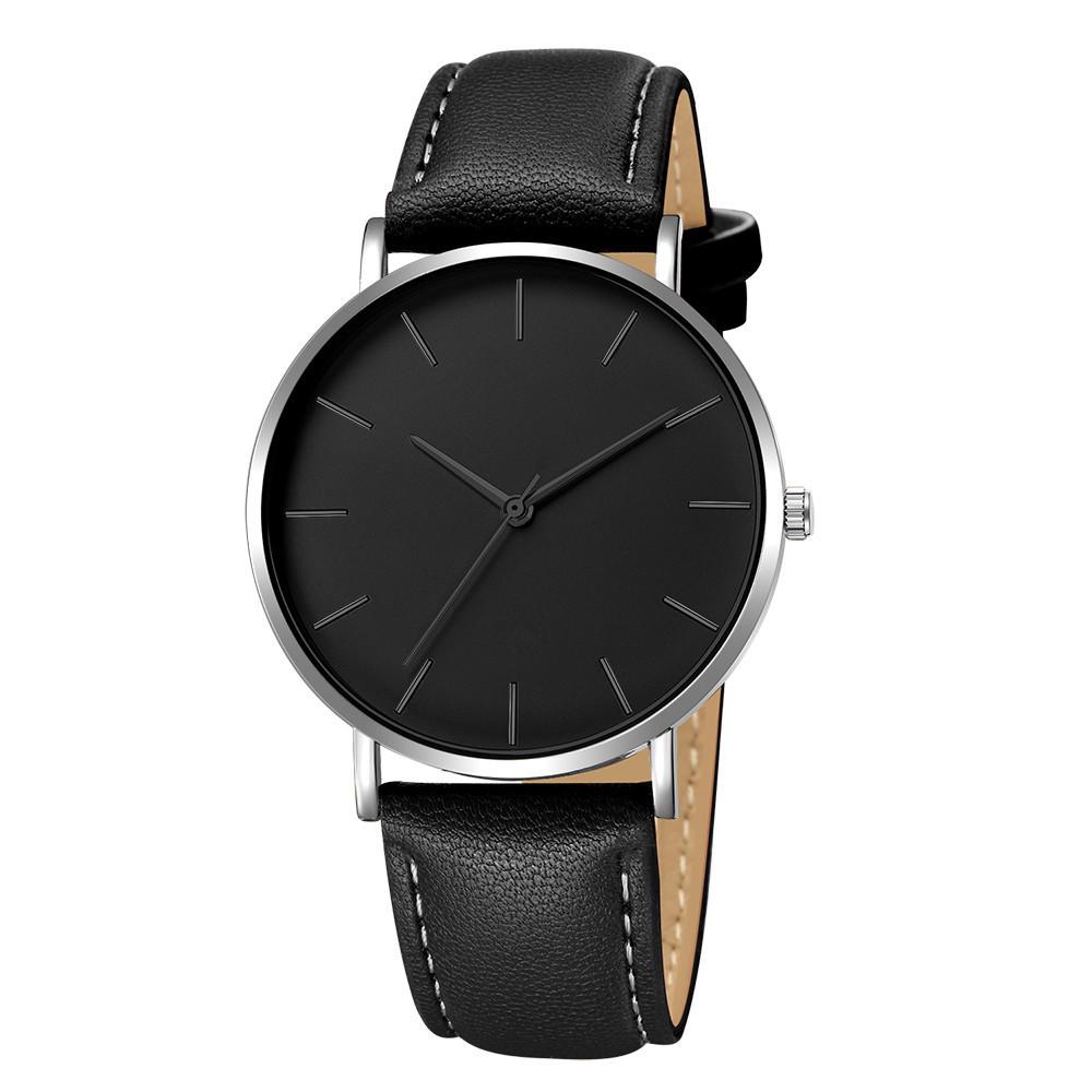 Belt Business Men'S Watch, Fashion Temperament Simple Style Casual Couple Quartz Watch