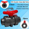 Plastic Double Way Ball Valve Irrigation Water Pipe Fittings T-type PE Pipe Faucet Diverter Lawn