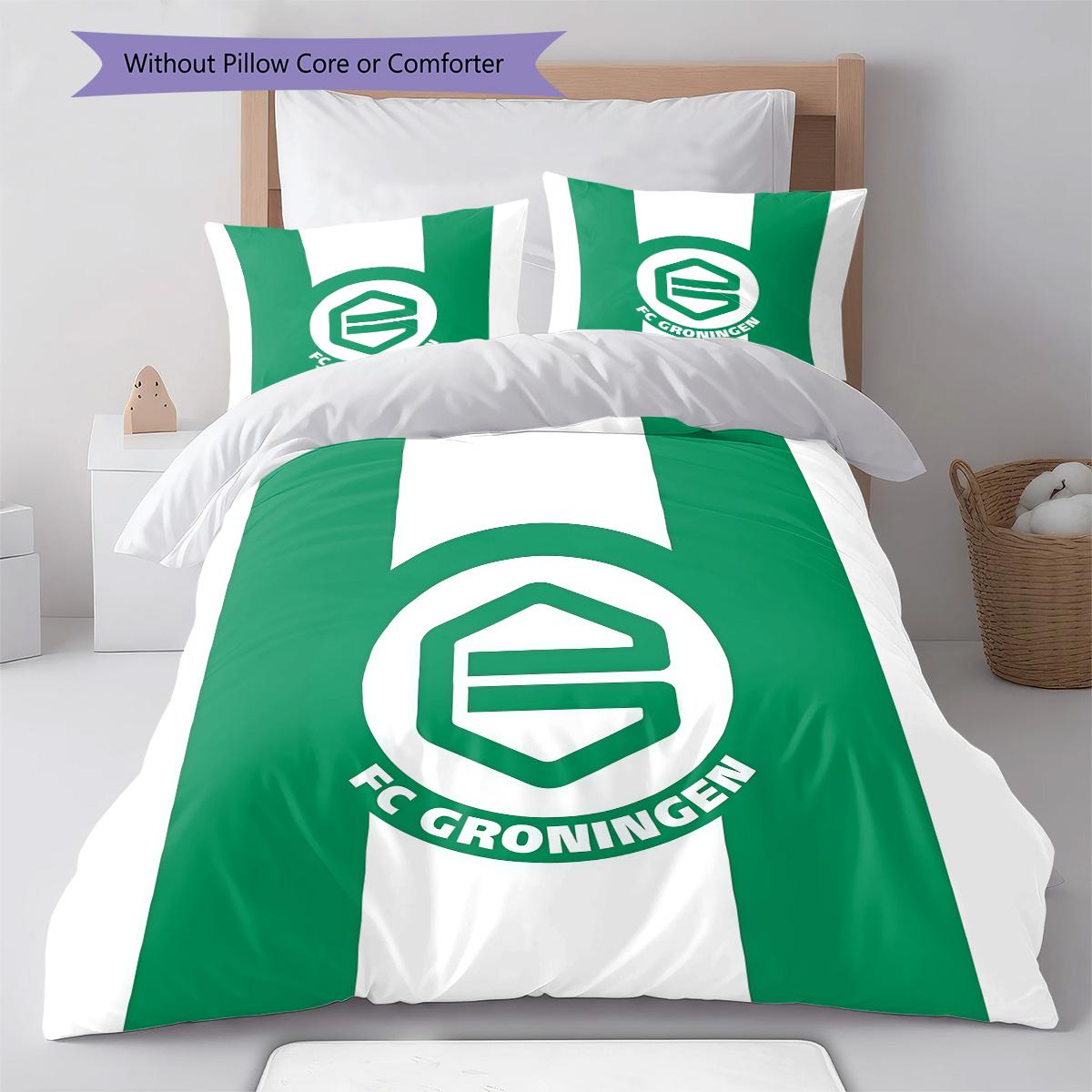 

FC Groningen RugPattern Bedding Quilt Set Quilt Cover Pillowcase Home Decoration Birthday Gift (1 * duvet cover + 2 * pillowcase, without core) 155x200cm
