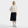Fila White Minimalist Casual Relaxed Comfortable Loose Knit Jacket Women Jackets F11W543504F-IV