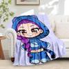 Groupe de Filles Anime K-POP Couverture Douce et Chaude Quatre Saisons Couvre-lit Épais en Tricot Polyester Toutes Saisons pour Lit, Camping, Voyage Cadeau Parfait