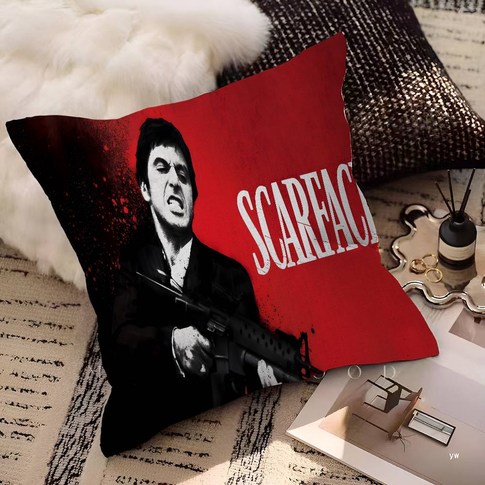 SScarface Tony Montana Cartoon Pillowcase Toon Gift Cushion Cover Bedroom Home Sofa Chair Seat Decor Pillow Case