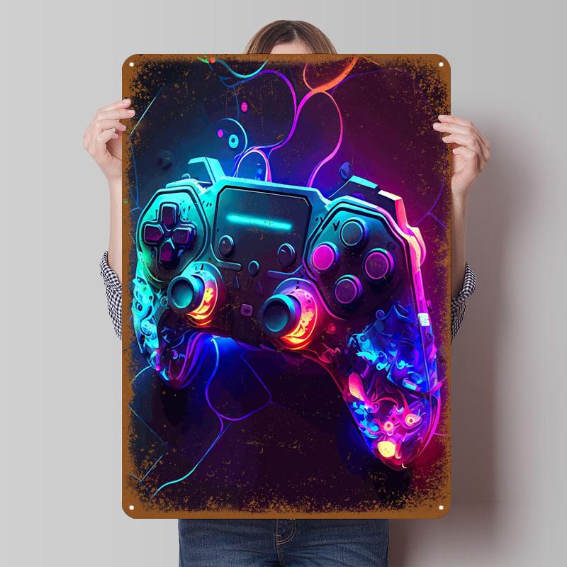 

Game Gaming Play Station Sign Video Game Poster Garage Decoration Living Room Custom Metal Tin Signs for Wall Art Decoration Bar 7.9x11.8In(20x30cm)