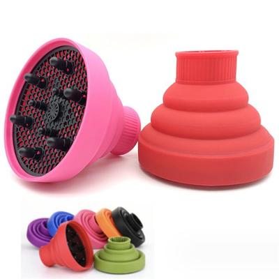 Salon Tool Schwarz Rosa Universal-Föhn-Diffusorabdeckung aus Silikon, einstellbar, temperaturbeständig, zum Dispergieren und Trocknen des Haartrockners