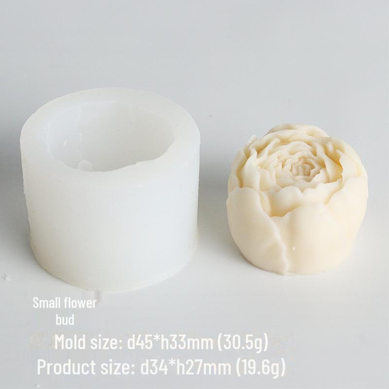 

3D силиконовая форма: Белые розы и пионы для торта, помадки, свечей, мыла, ароматерапии.