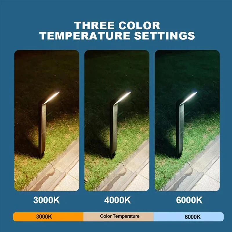 3colors Solar Ground Light RGB Light Light Sensing Intelligence Outdoor Pathway Lighting Solar Garden Lights Durable Plastic