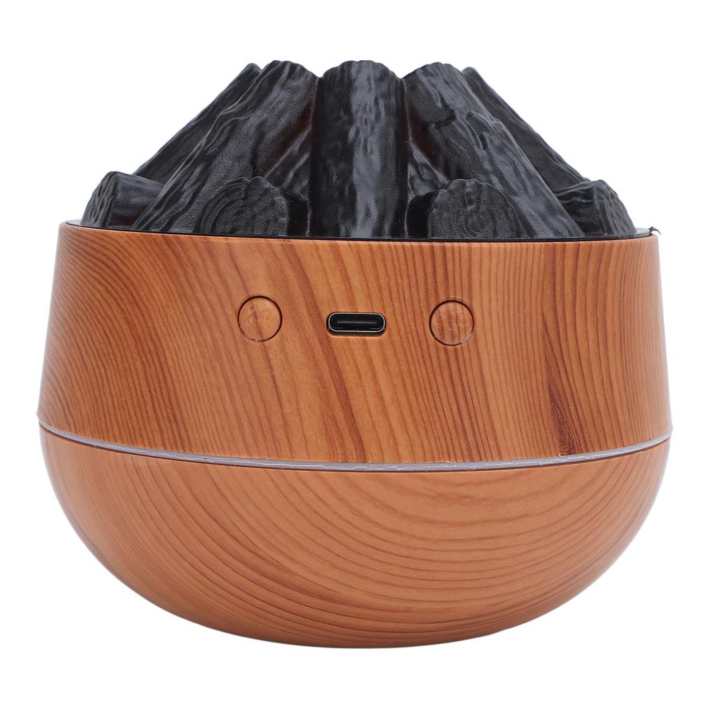 Plamenový difuzér Zvlhčovač Vzduchu Tichý 300ml Snadno Ovladatelný Zvlhčovač Vzduchu Simulující Oheň Stolní Typ 2