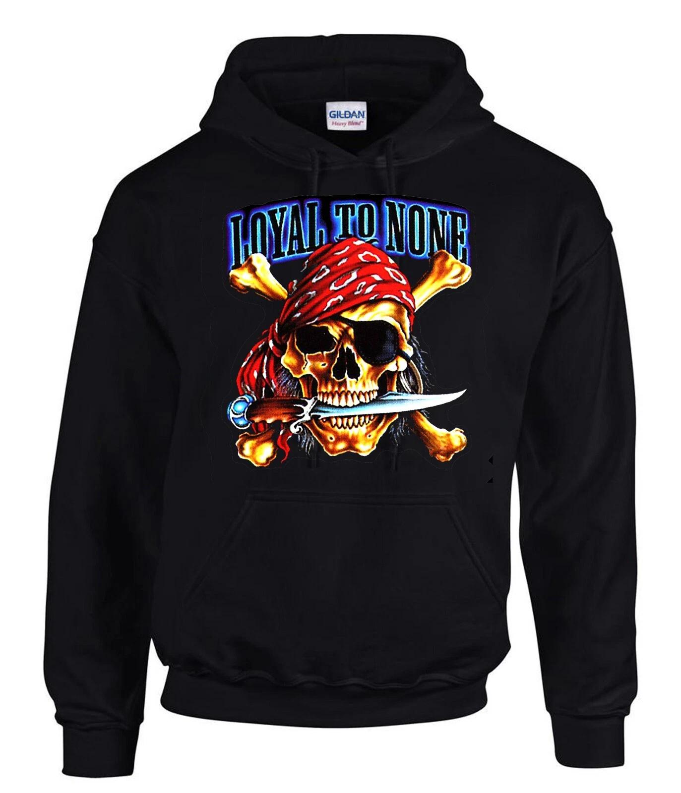 Pirates Freebooters Skull Totenkopf Black Hoodies -3391-SW XS