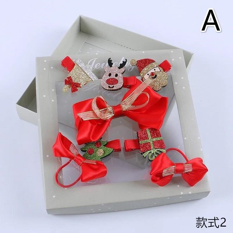 Baby Hair Ornaments Kids Christmas Hairclip Set Hairclip Accessories Girls' Xmas Gifts 1 Set