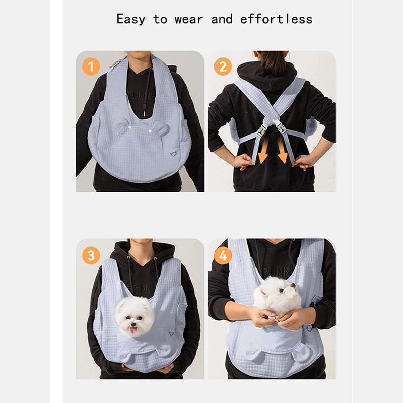 2026 New Portable Pet Backpack Small Outdoor Chest Bag Convenient For Cats Dogs To Travel Outdoors Breathable Soft Comfortable