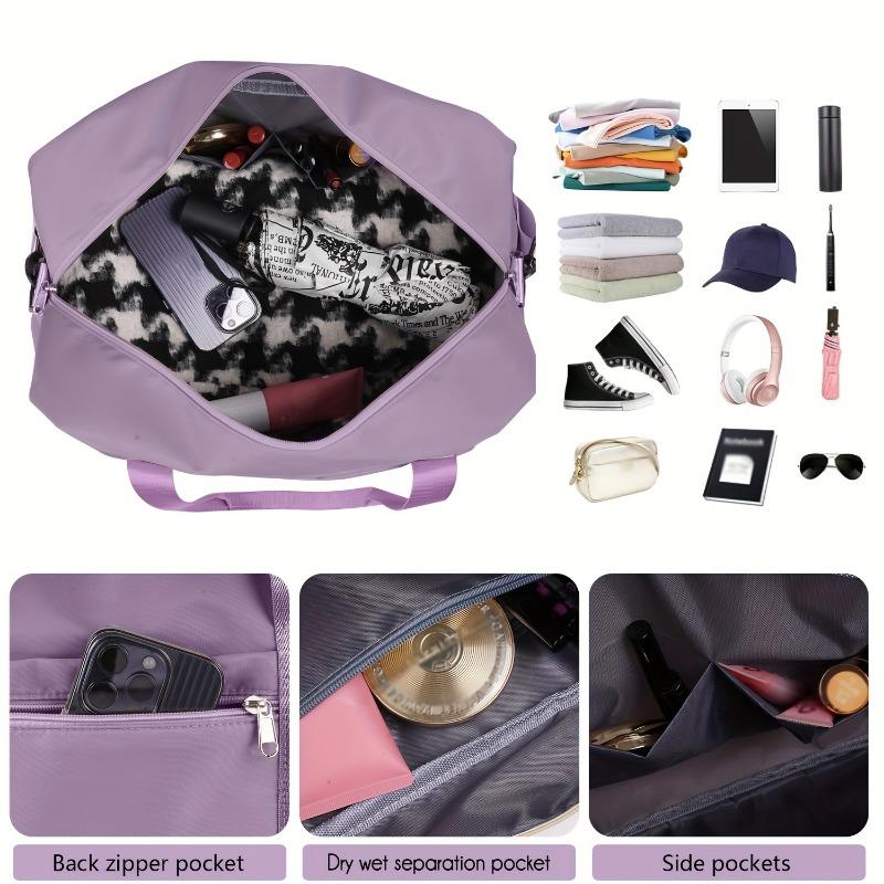 Large-Capacity Travel Bag - Lightweight Nylon, Dry/Wet Separation, Perfect for Sports, Vacations & Short-Distance Business Trips, Luggage for Travel