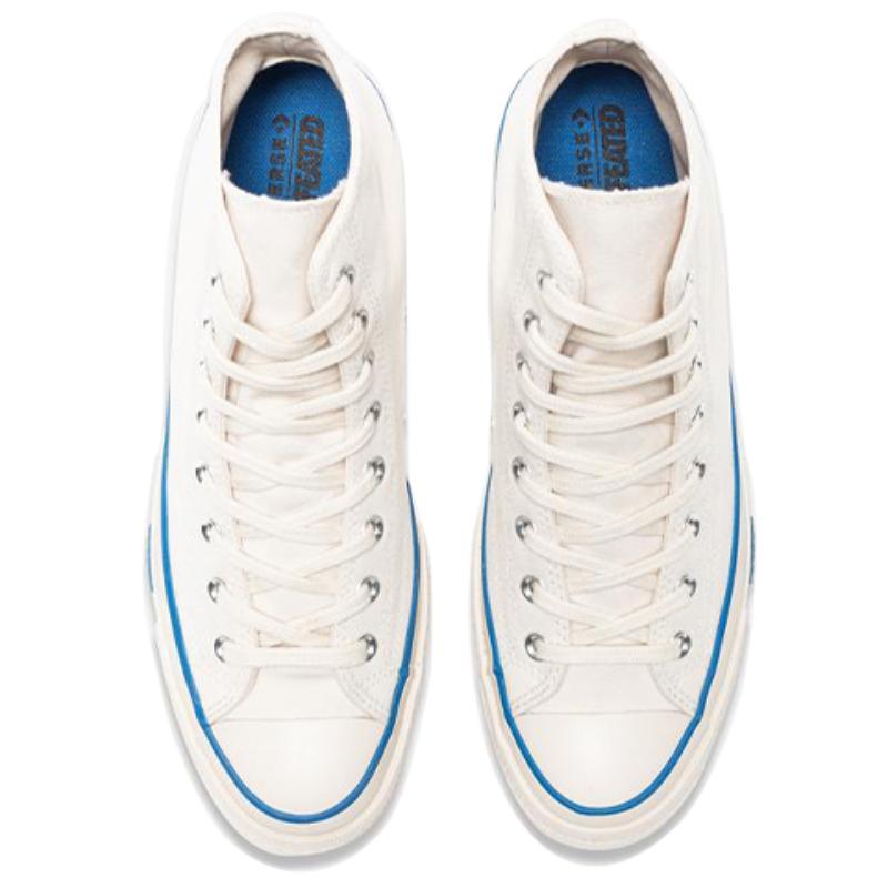 UNDEFEATED x Converse 1970s Lace-up High Top Canvas Shoes Unisex White and Blue