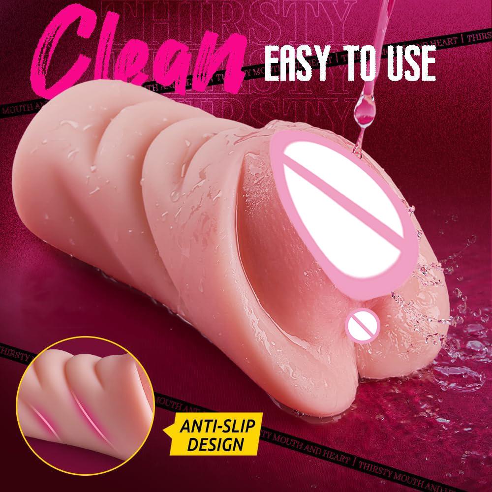 Realistic Silicone Pocket Pussy for Men Anal Vagina Masturbator Adult Sex Toy for Sex Machine Jerkmate
