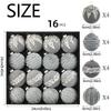 16Pcs Shiny Flocking Christmas Ball 6cm Christmas Tree Decoration  Festival Ornament