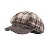 Chic Tweed Plaid Newsboy Beret Cap for Women