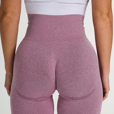 Nahtlose Gestrickte Halbmond Atmungsaktive Schnelltrocknende Fitnesshose Hohe Taille Pfirsich-Gesäß Eng Elastisch Gesäßhebende Yogahose
