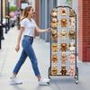 2 Pack Grid Wall Panel 600 X 1640 Mm Wire Display Rack with Wheels & Hooks
