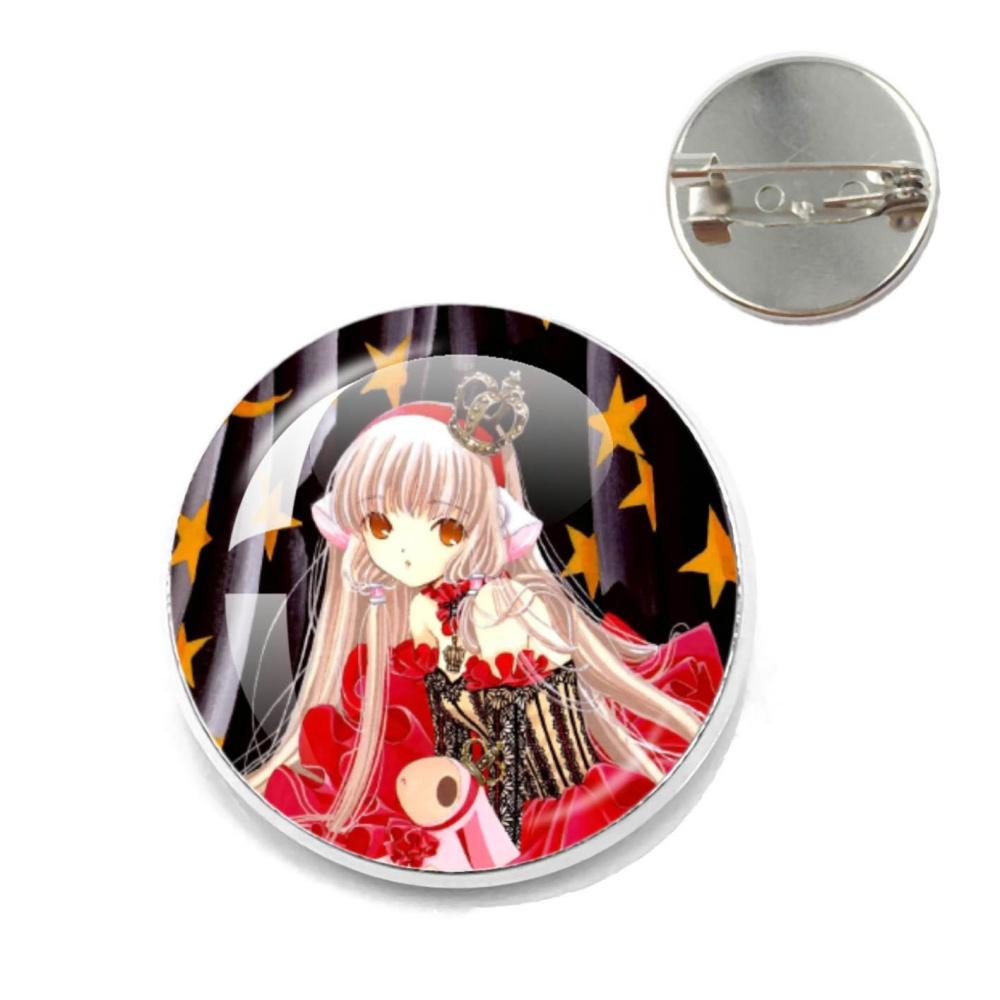 Anime Chobits Pin Metal Brooches Cute Collar Lapel Pin  Chi Cute Creative Funny Cartoon Badge Brooch Hat Lover Jewelry Gift