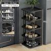 Multilayer Stackable Shoe Rack - Assembled Shoe Hanger & Door Storage Rack for Dormitory Space-Saving Shoe Cabinet for Home Use