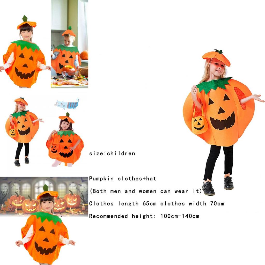 Halloween Pumpkin Costume Adult Parent-child Clothing Cosplay Fancy Dress Party