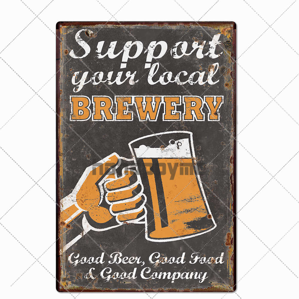 Beer Vintage Metal Tin Signs Bar Poster Pub Club Cafe Wall Decoration Retro Plaque Home Decor 20*30cm