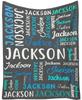20 Colors Customized Children Adults Name Flannel Blanket Custom Personalized Day Gifts Blanket Cover Fleece Picnic Travel