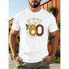 European Sizes Men'S Short-Sleeve T-Shirt Featuring 1980S Art Prints with a Nostalgic Theme, Showcasing The Phrases